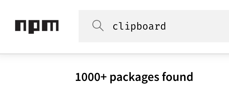 Over 1000 packages for clipboard operations